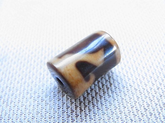 画像: ヴィンテージ：西蔵（チベット）天珠「如意金銭鈎」 直径約11.5×16.5mm