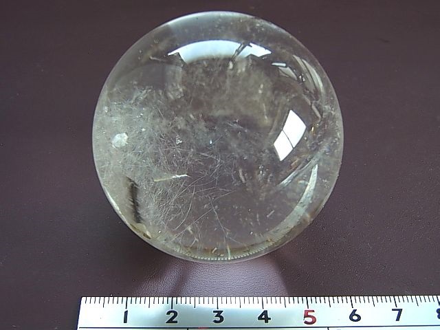画像: プラチナルチル結晶入り水晶スフィア 53mm