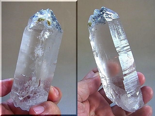 画像: キャビネットサイズ：ネパール産トルマリン付きインターフェレンス＆セルフヒールド型水晶ポイント403.0g