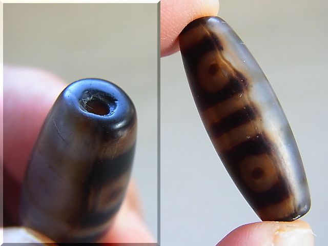 画像: 「八眼」（ドラゴンライン入り）現代天珠 直径約13×37.5mm