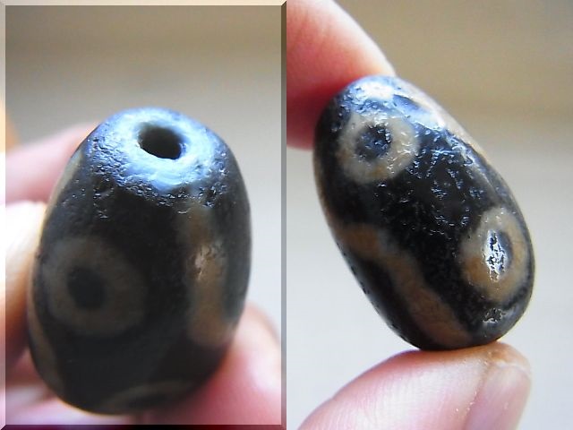 画像: ヴィンテージ：西蔵（チベット）天珠「六眼」 約19.5×19×30.5mm