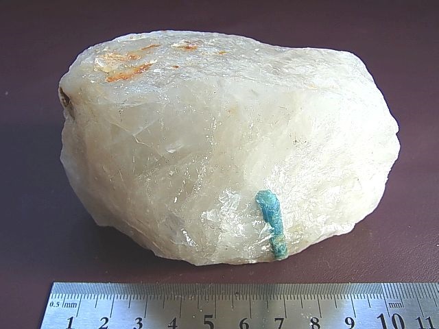 画像: ブラジル産アクアマリン付き水晶原石588g