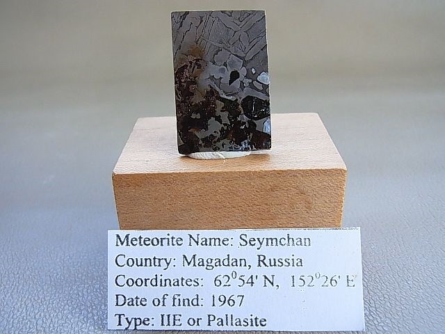 画像: ロシア産セイムチャン・パラサイト（石鉄）隕石11.0g