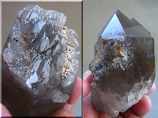 画像: キャビネットサイズ：ザギマウンテン水晶（スモーキー＆アンフィボール＆セルフヒールド型）原石662g