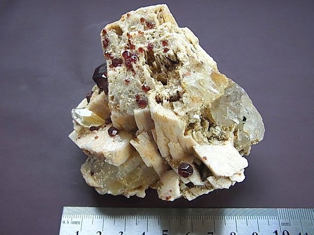 画像: ギルギット産スペサルティンガーネット＆マイクロクライン原石328.9g