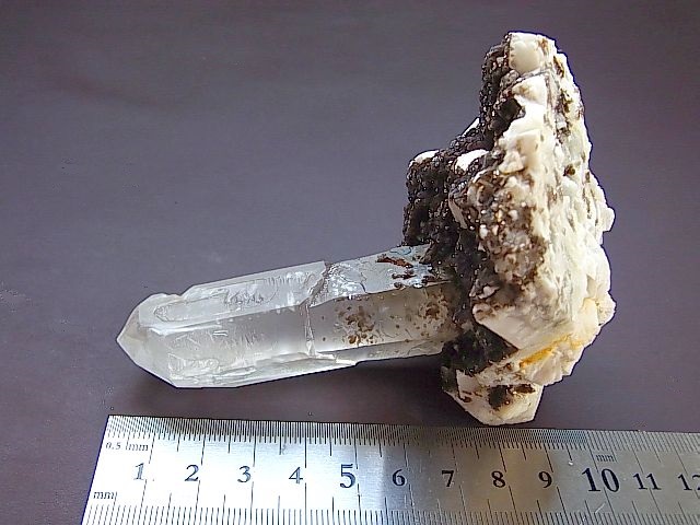 画像: エレスチャル水晶（ウインドウ＆セプター）/マイクロクリン＆マイカ原石216.5g