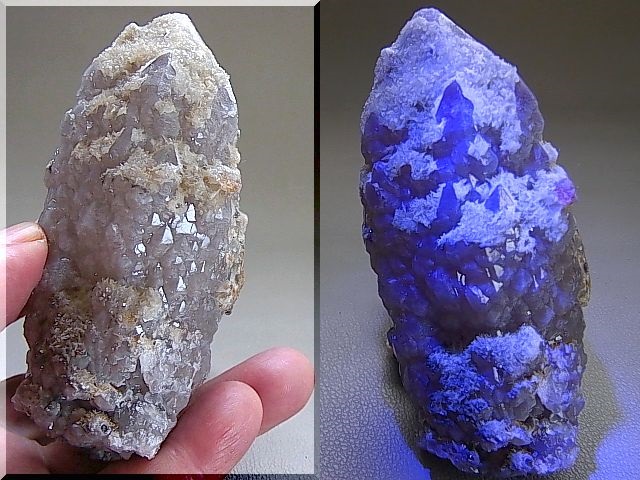 画像: ダルネゴルスク産アーティチョーク型水晶＆蛍光カルサイト原石372.9g