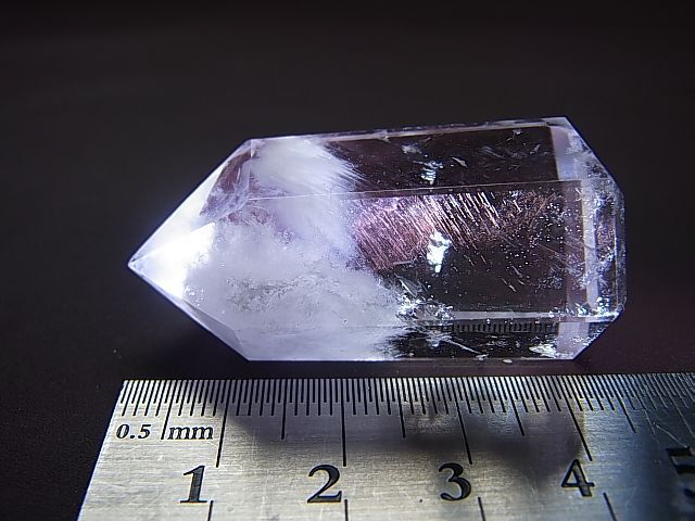 画像: ピンクエンジェルラダー（ティンダルエフェクト）水晶研磨ポイント32.3g