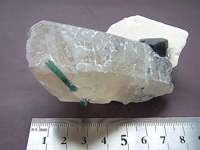 画像: ブラジル産ブルートルマリン付き水晶原石178.8g