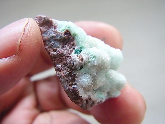 画像: コンゴ産クリソコラ（ジェムシリカ）onドゥルージ水晶原石15.6g