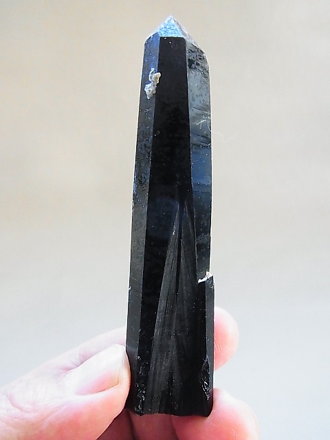 画像: カザフスタン産インターフェレンス型モリオン（黒水晶）ポイント58.6g