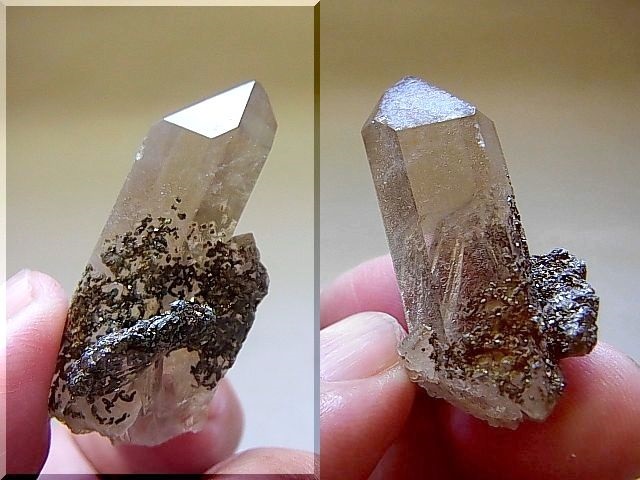 画像: ポーラー（北極）ウラル産クローライト付き水晶16.5g