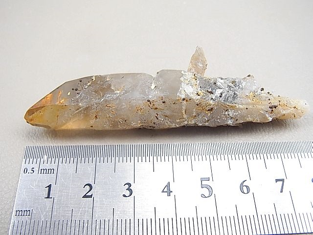 画像: 南ウラル産スモーキーシトリン水晶ポイント（貫入り水晶付き）22.2g
