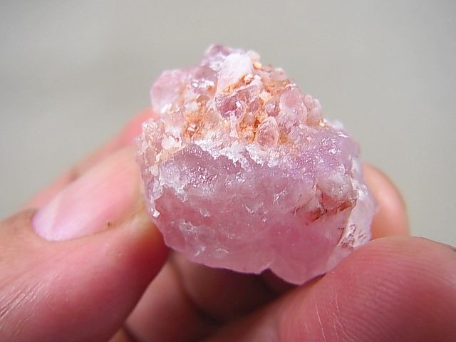 画像: ブラジル産ローズクオーツ結晶（紅水晶）原石13.4g