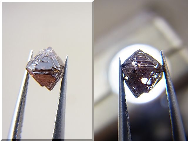 画像: ボツワナ産八面体（オクタヘドロン/レコードキーパー付き）天然ダイヤモンド原石 0.9カラット