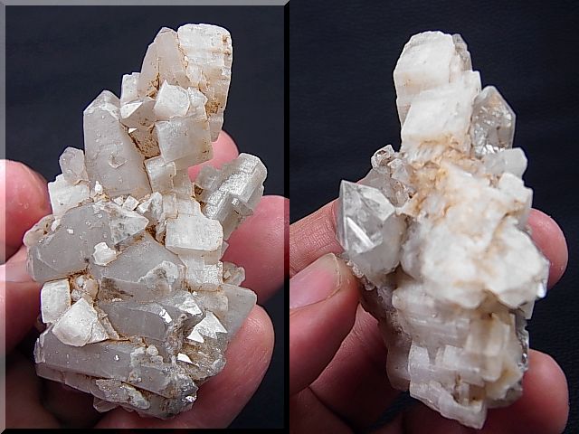 画像: ダルネゴルスク産フェルドスパー（カリ長石）付き水晶原石 82.3g