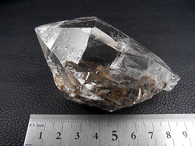 画像: マニハール産ジェムソナイト（毛鉱）入り水晶ポイント 170.5g