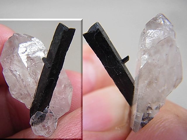 画像: マラウイ産エジリン＆水晶原石（貫入り） 4.3g
