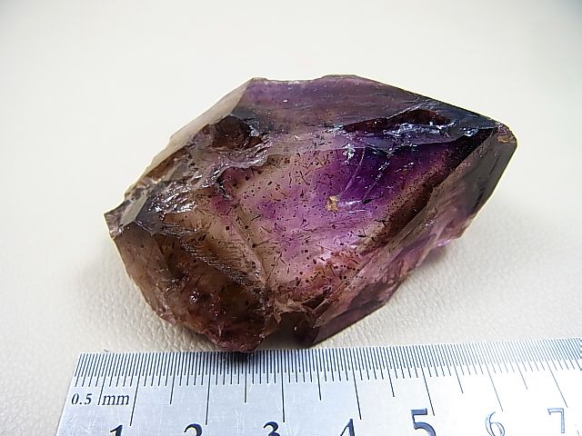 画像: タンザニア産インクルージョン（スーパーセブン）アメジスト原石 97.7g