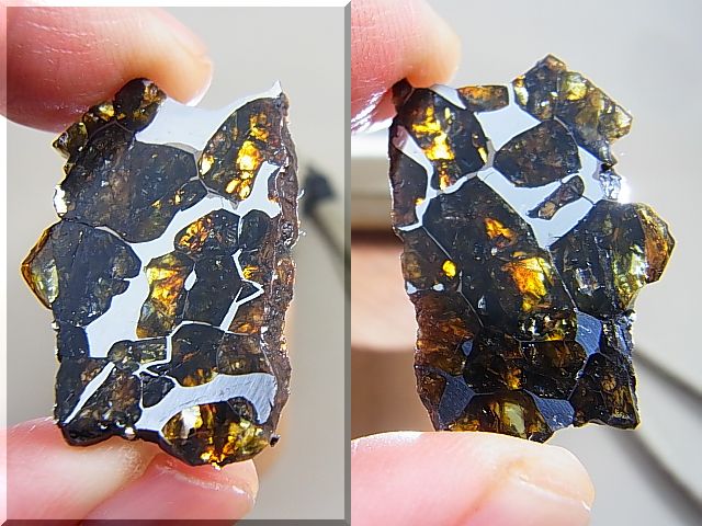 画像: ロシア産セイムチャン・パラサイト（石鉄）隕石 5.5g