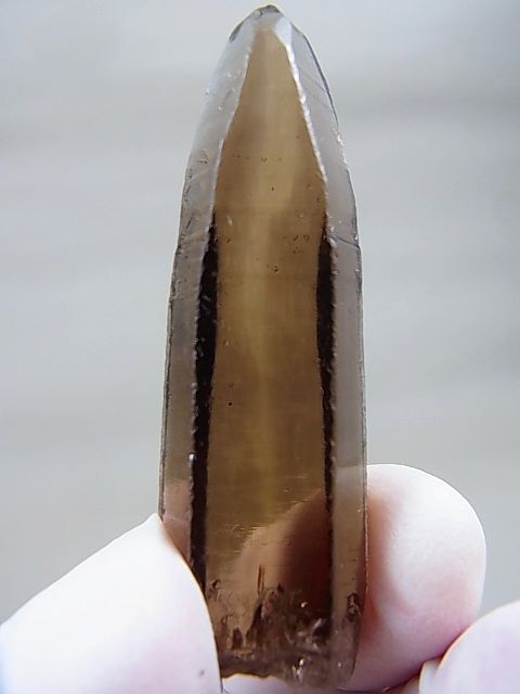 画像: ザンビア産天然スモーキーシトリン水晶ポイント（レコードキーパー付き） 16.6g