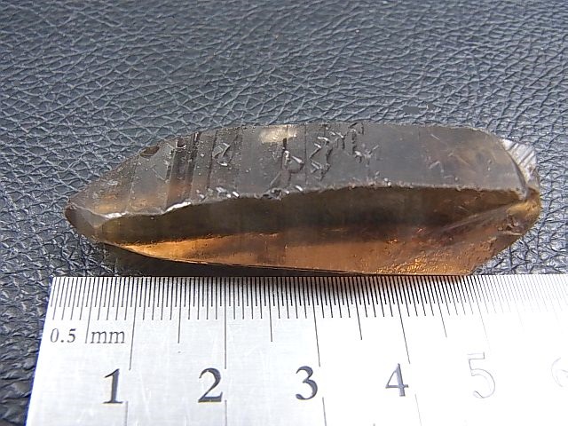 画像: ザンビア産天然スモーキーシトリン水晶ポイント（レコードキーパー付き） 23.5g
