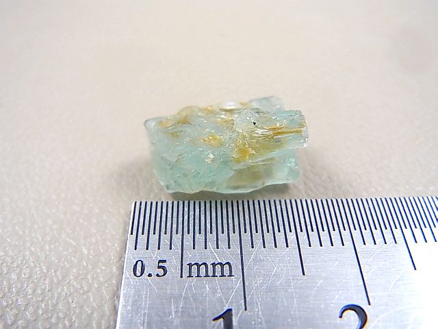 画像: ザンビア産エレスチャル（溶解/蝕像）アクアマリン原石 7.2カラット