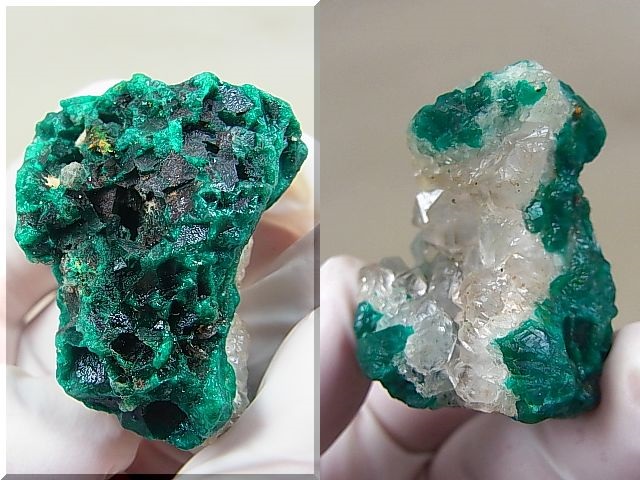 画像: ナミビア・ツメブ産ダイオプテーズ原石 42.7g