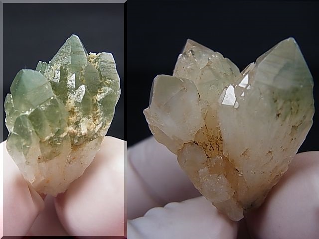 荒川鉱山産緑水晶 2点セット トータル 21.4g - パーフェクトストーン