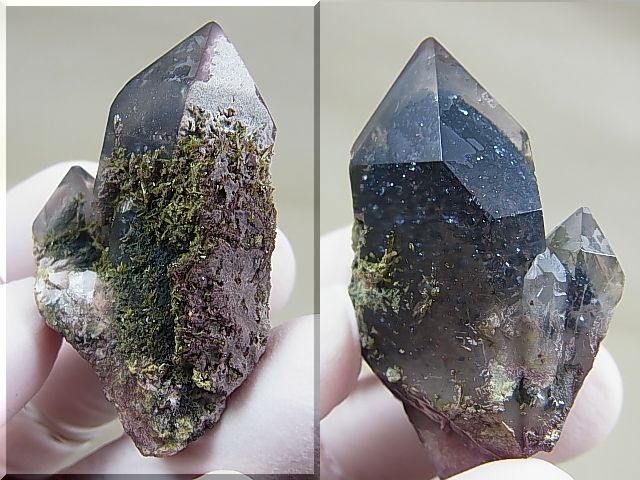 画像: ベトナム・ザライ省産ヘマタイトファントム水晶（エピドート/リチウム付き） 37.1g