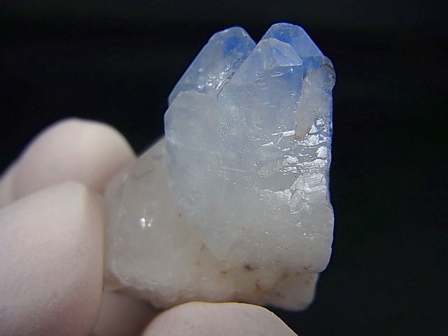 画像: デュモルチェライトインクオーツ原石（錐面結晶あり） 14.4g