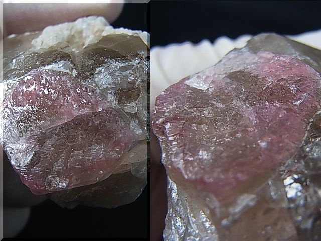 画像: アフガニスタン産ローズクオーツ結晶（紅水晶）原石 77.7g