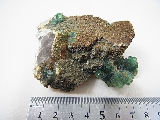 画像: ナミビア・オコルス鉱山産フローライト（グリーン）/水晶/曹長石/マイカ原石 136.3g
