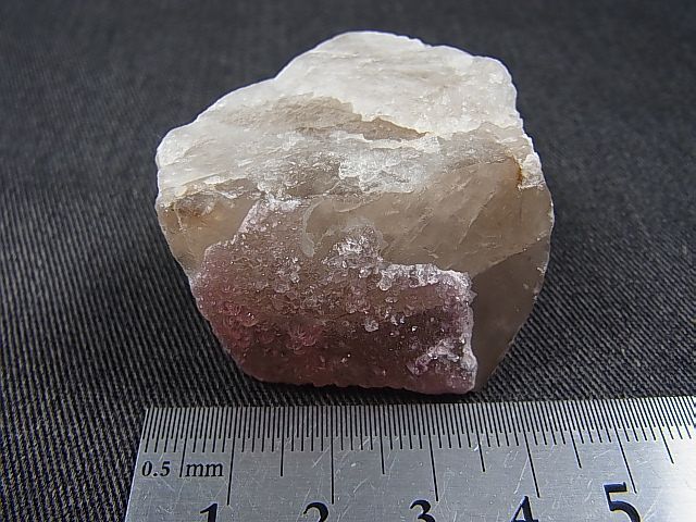 画像: アフガニスタン産ローズクオーツ結晶（紅水晶）原石 58.3g