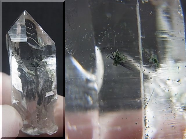 画像: インドヒマラヤ・パルギ産ウォータークリア水晶アナテース付き/ルチル入り 27.8g