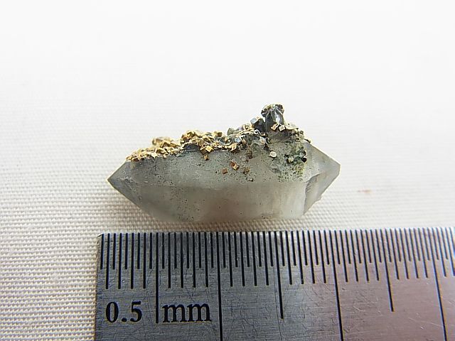 画像: ノルウェー産パイライト付き水晶ポイント（ＤＴ） 1.4g