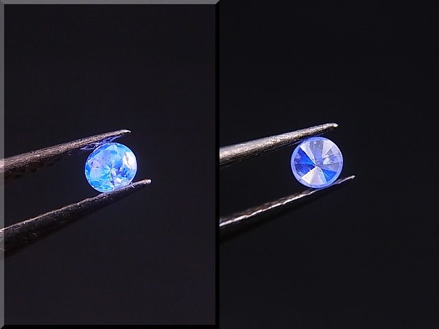 画像: 天然ホワイトカラーダイヤモンド（蛍光ブルー）・ルース 0.07カラット