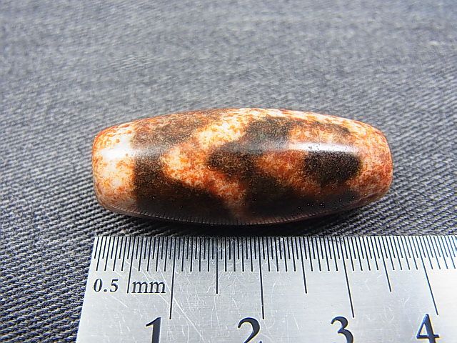 画像: 「赤山水」現代天珠 直径約14×37mm