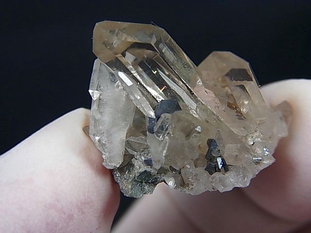 画像: ノルウェー産水晶クラスター（アナテース付き） 7.9g