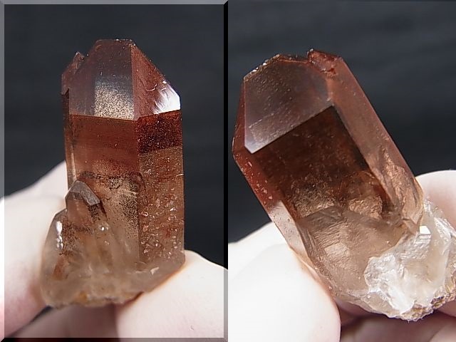 画像: 南ア・オレンジリバー産レッドヘマタイト水晶（タビー型） 11.1g