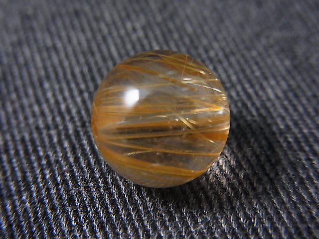 画像: ブラジル産キャッツアイ/タイチンルチル水晶粒売りビーズ 10.3mm