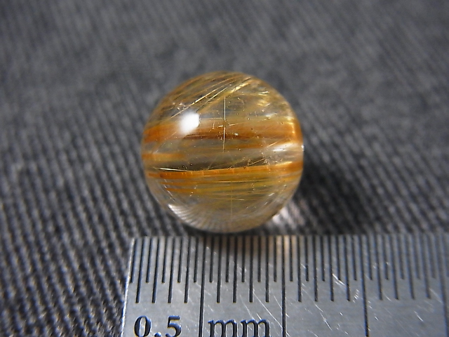 画像: ブラジル産キャッツアイ/タイチンルチル水晶粒売りビーズ 10.3mm