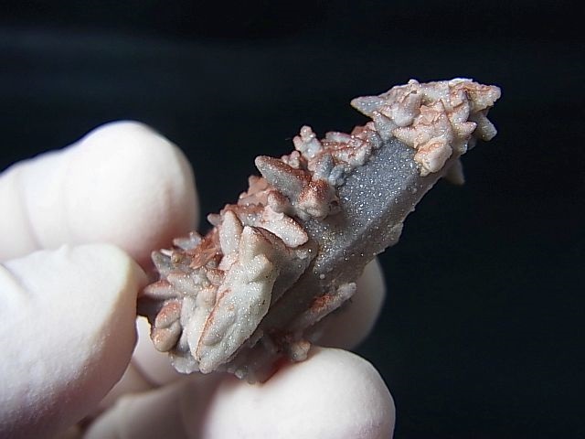 画像: 内モンゴル産インターフェレンス水晶＆カルサイト（犬牙型）原石 11.1g