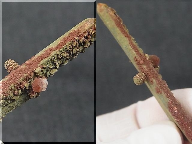 画像: 内モンゴル産グリーン水晶原石（カルサイト/クローライト/パイライト付き） 4.0g