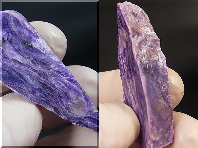 画像: ロシア産チャロアイト原石（2面研磨） 13.7g