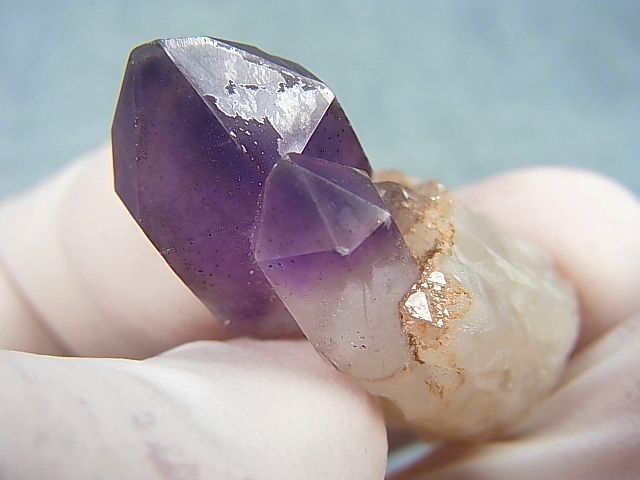 画像: 南ア・オレンジリバー産アメジスト原石（ダブルポイント） 15.6g