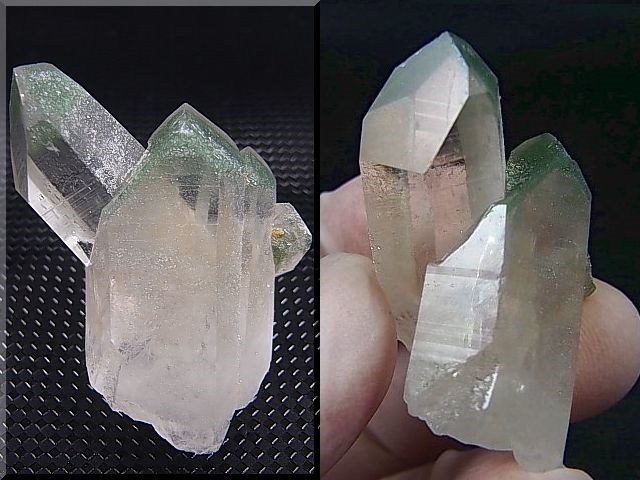 画像: インド・マニハール産クローライトファントム入り水晶（連晶） 20.8g