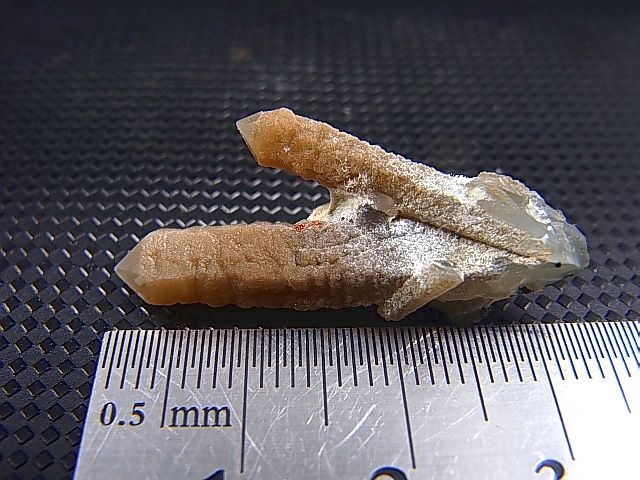 画像: 内モンゴル産角閃石/ヘデンベルガイト入り水晶原石（ツイン/トラピチェ） 2.5g