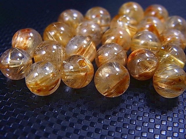 画像: ブラジル産タイチンルチル水晶粒売りビーズ 7mm平均