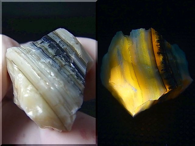 画像: Hokkaidoite北海道然別湖産蛍光オパール原石 8.4g